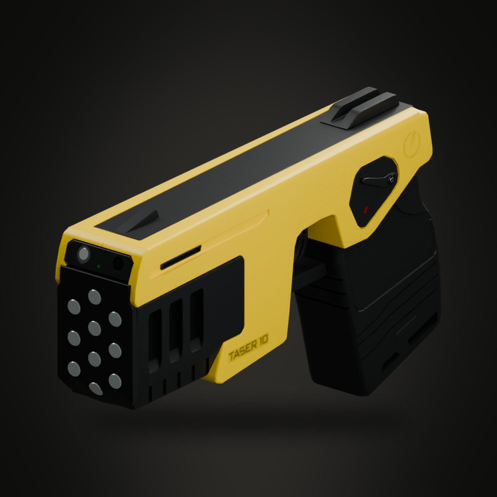 TASER 10 model, front three-quarter