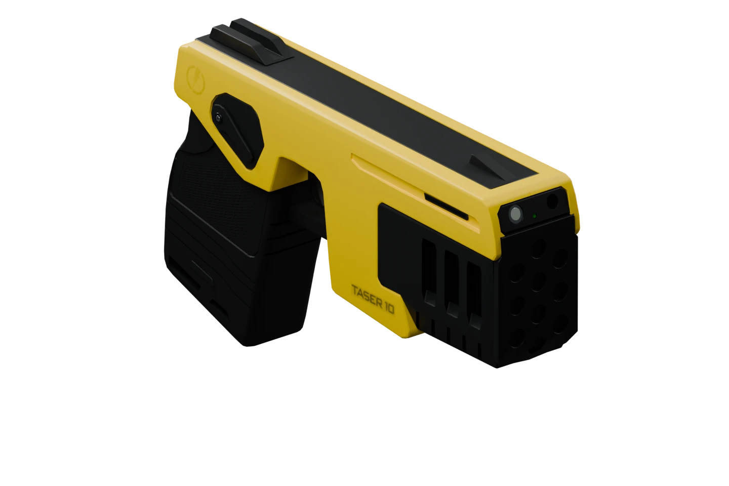 TASER 10 model, rear three-quarter view